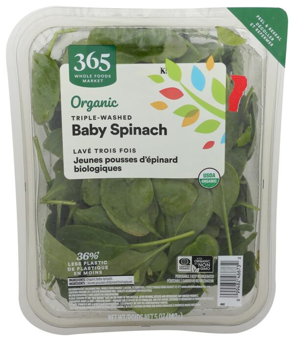 365 Organic Baby Spinach Salad, 5 Ounce